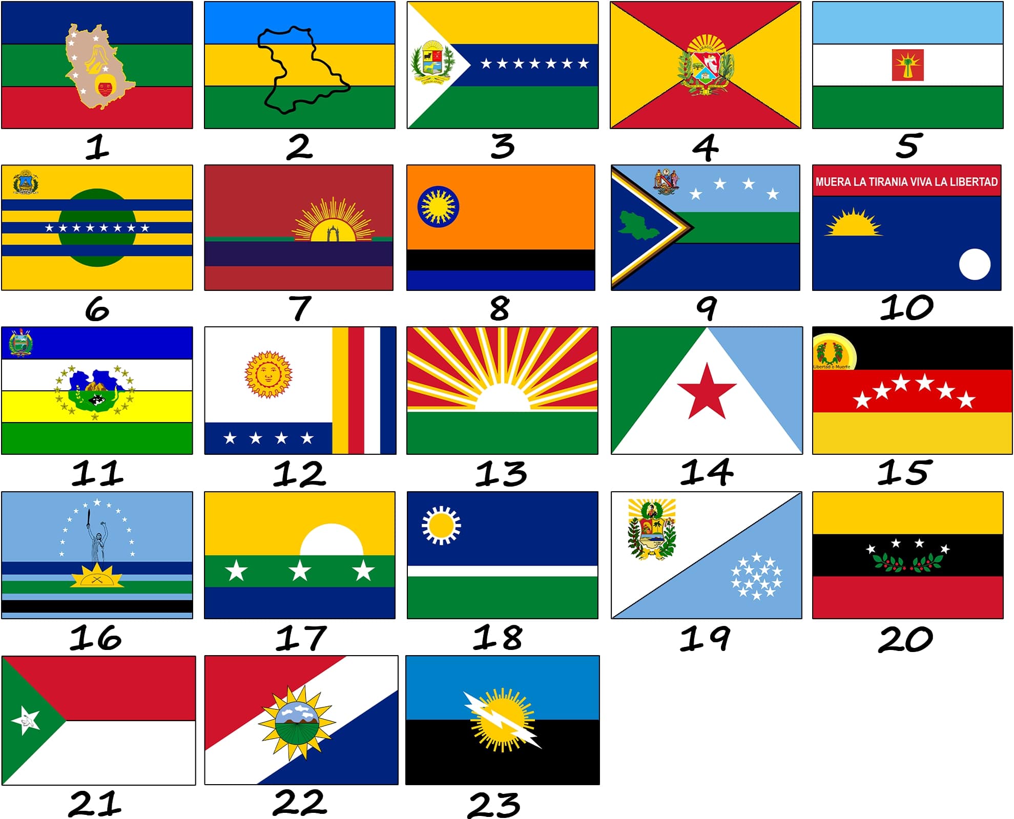 Banderas de los estados de Venezuela