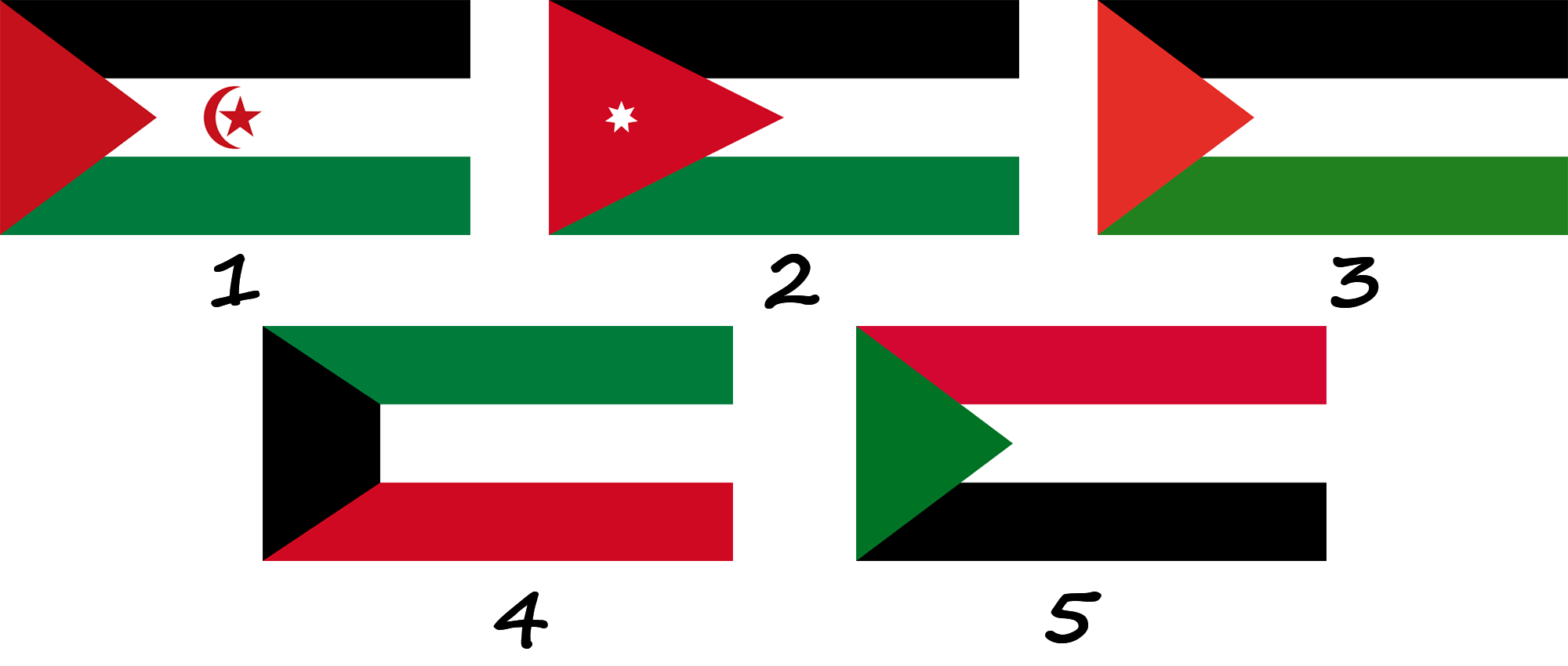¿A qué banderas se parece la bandera de los EAU?