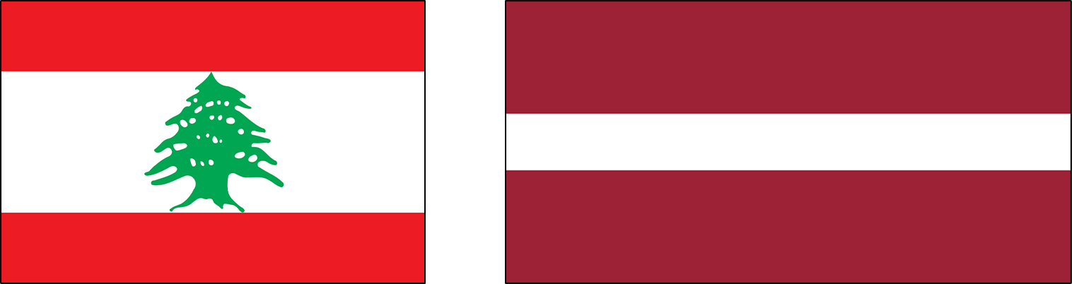 Banderas de países con diseños similares a la bandera austriaca