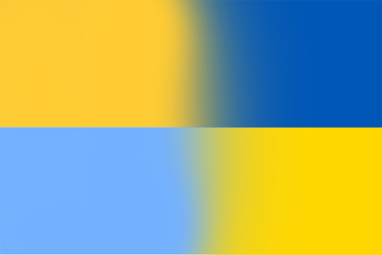¿La bandera de Ucrania es amarilla y azul o azul y amarilla?