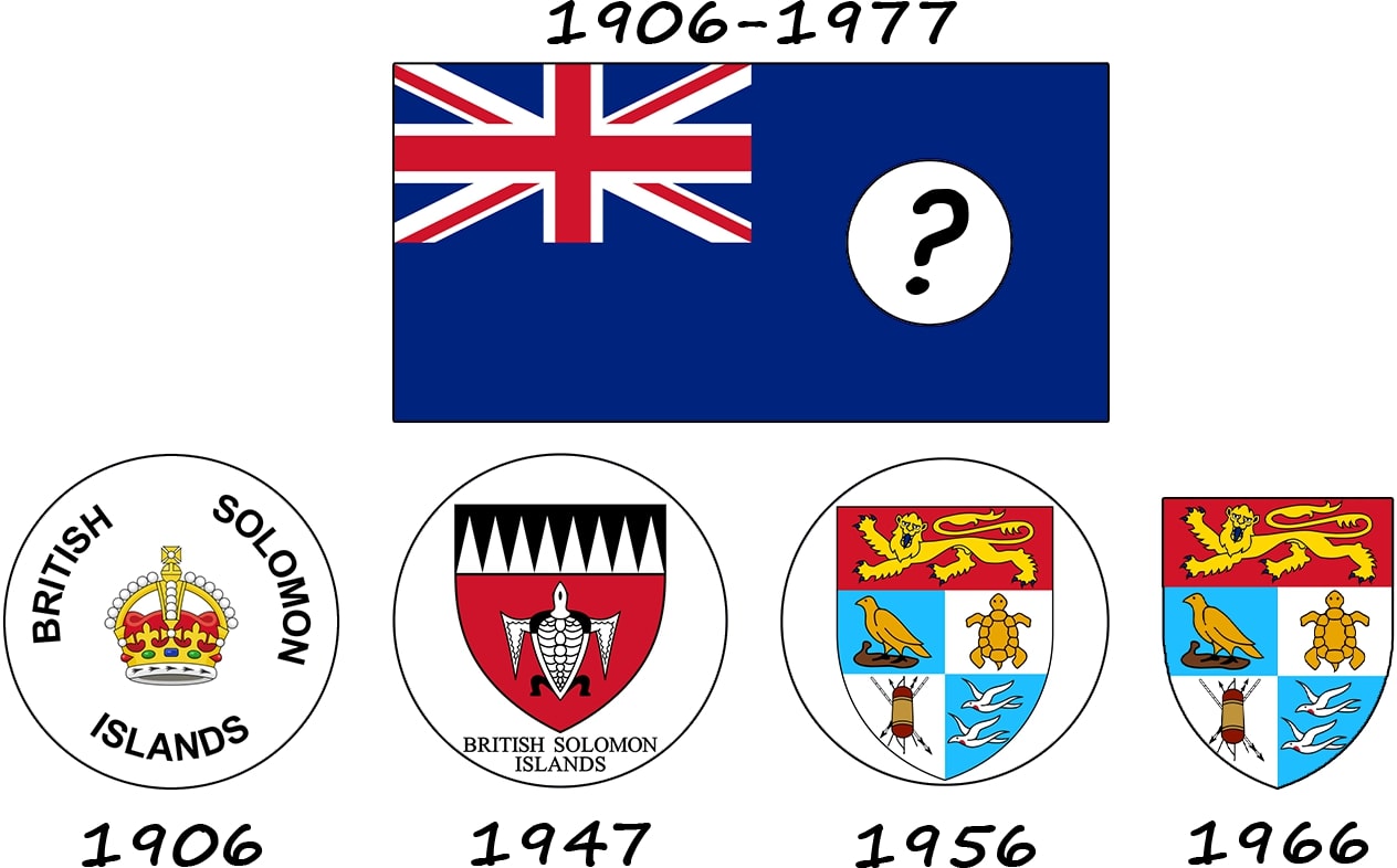 Evolución de la bandera de las Islas Salomón