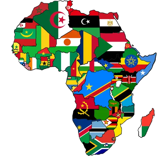 Banderas de países africanos