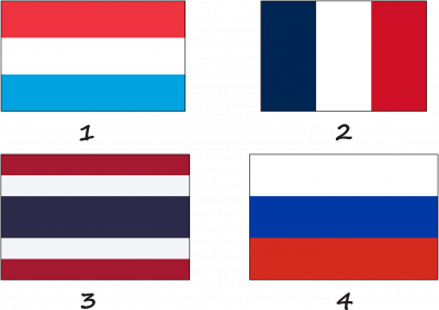 ¿Qué banderas tienen un diseño similar a la bandera de los Países Bajos?