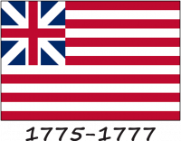 La primera bandera de Estados Unidos