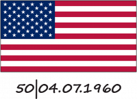 Bandera moderna de los Estados Unidos de América con 50 estrellas
